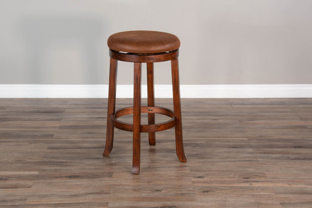 Santa Fe - 30" Swivel Stool With Cushion Seat (Set of 2) - Dark Chocolate