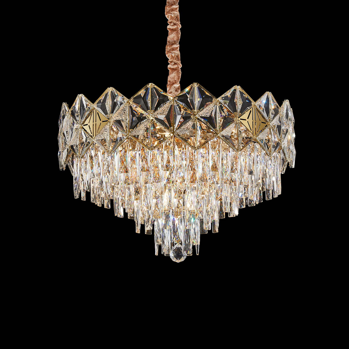 Michael Amini Lighting - Regalia 13-Light Crystal Chandelier - Gold