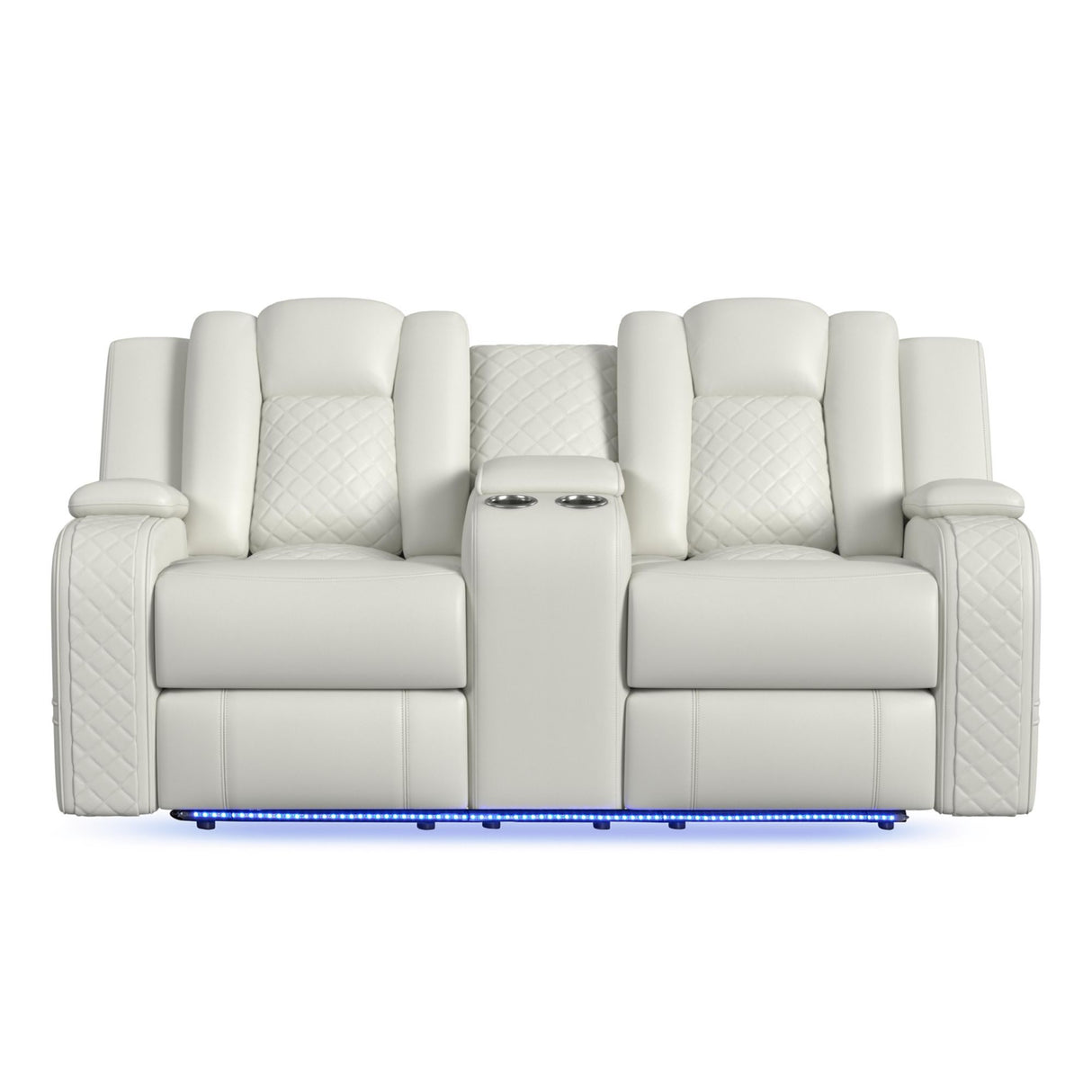Carlo - Sofá reclinable eléctrico con reposacabezas eléctrico, consola y LED