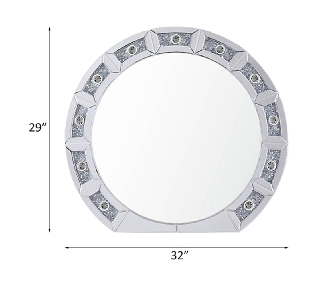 Noralie - Decoración de pared - Con espejo y diamantes de imitación - 29"