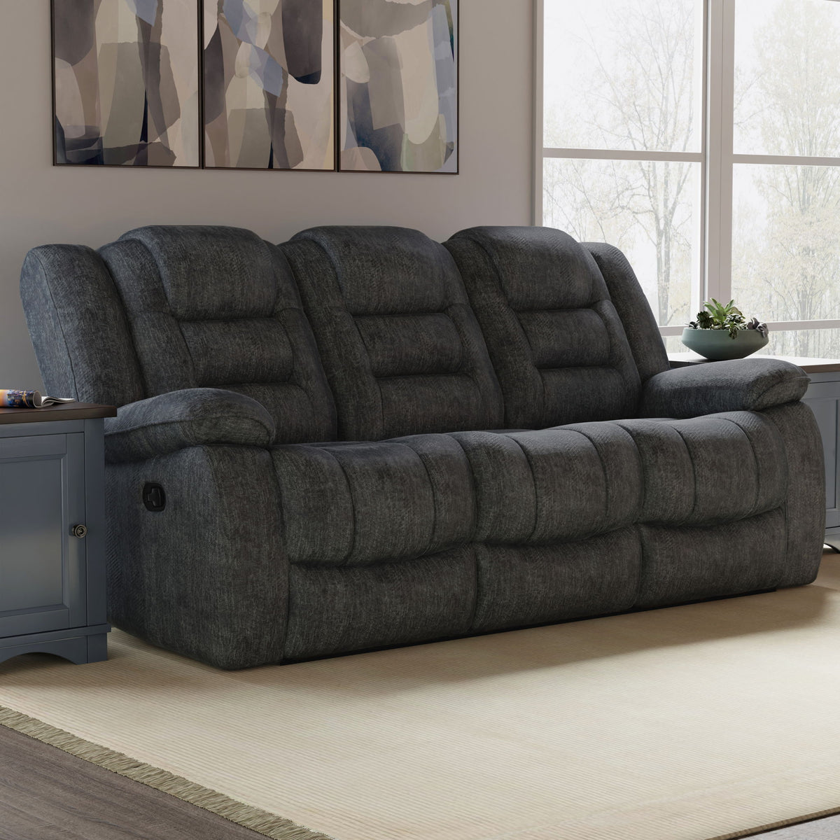 Bolton - Sofá reclinable manual - Misty Storm