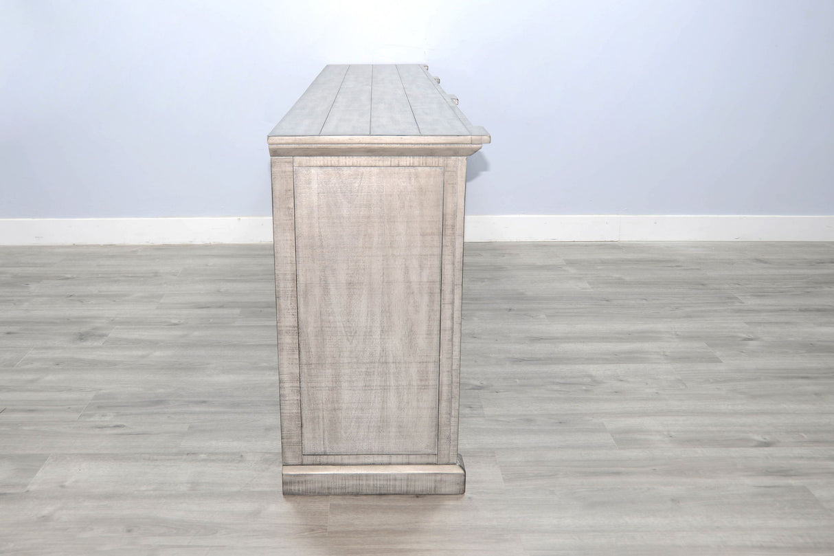 Homestead Hills - Media Console Long - Tobacco Leaf / Alpine Gray