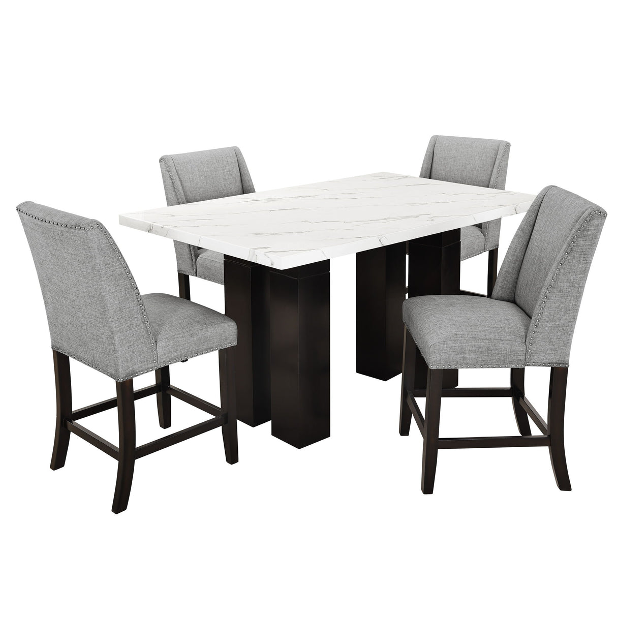 Faust - Mesa regulable / Base y tablero - Blanco