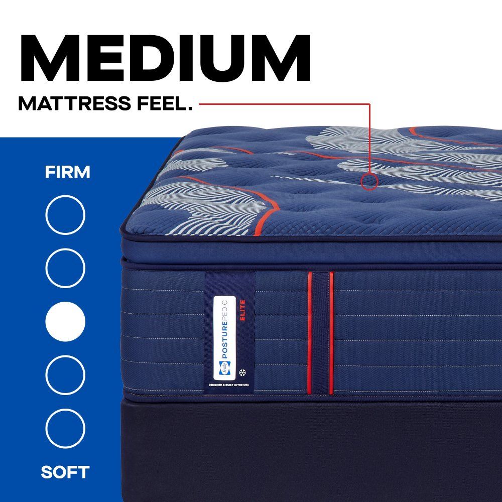 Colchón Posturepedic Elite - Brenham II Euro Pillow Top de Firmeza Media