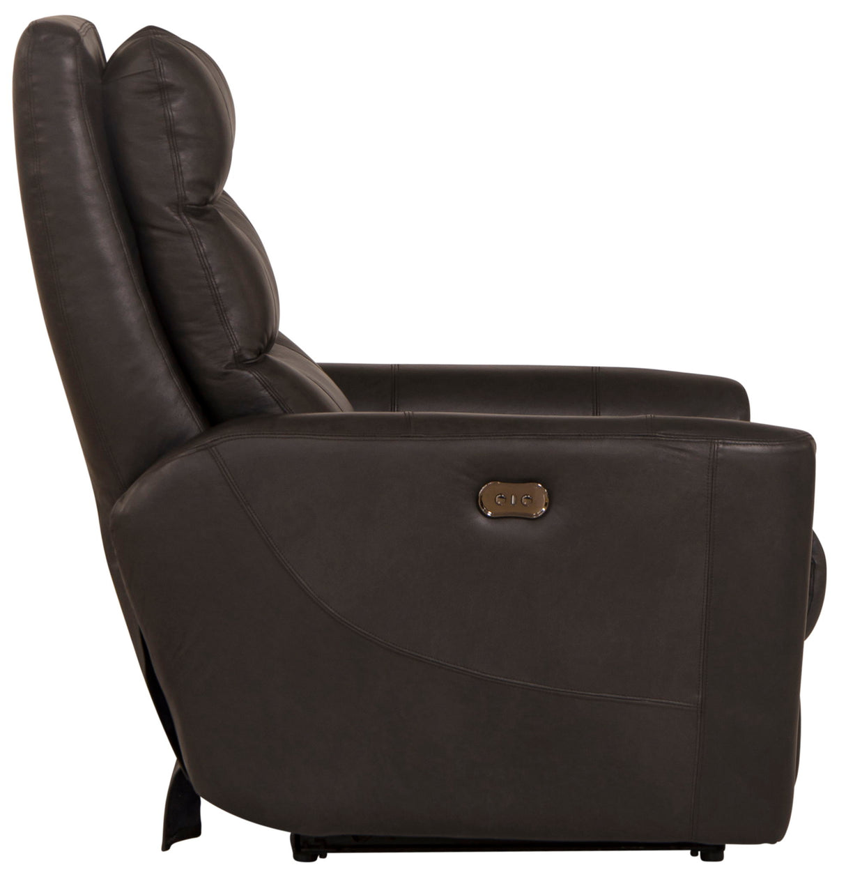 Bosa - Leather Power Recliner - Charcoal