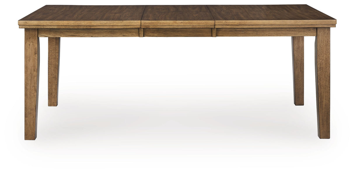 Urbinforte - Mesa de comedor con extensión tipo mariposa - Marrón claro