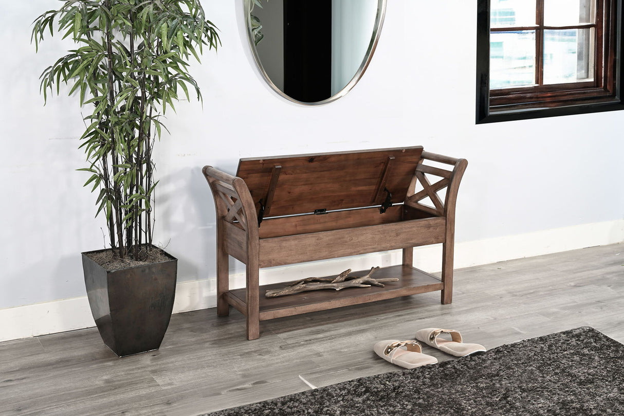 48" Accent Bench With Storage
