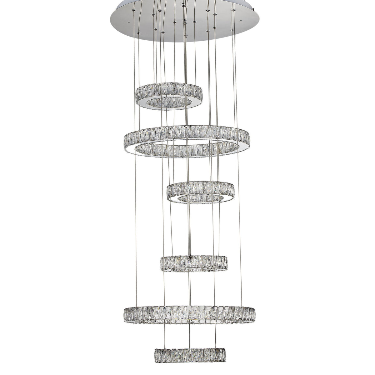 Michael Amini Lighting - Galaxy Modern 49" Crystal Chandelier - Chrome