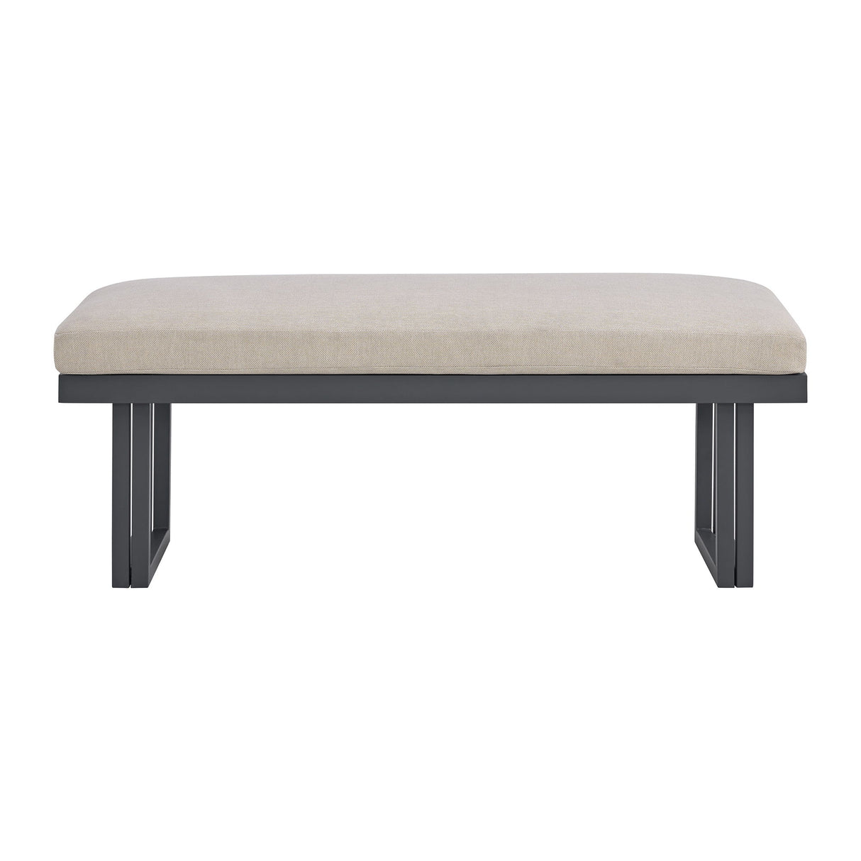 Playa - Dining Bench - Dark Gray / Beige