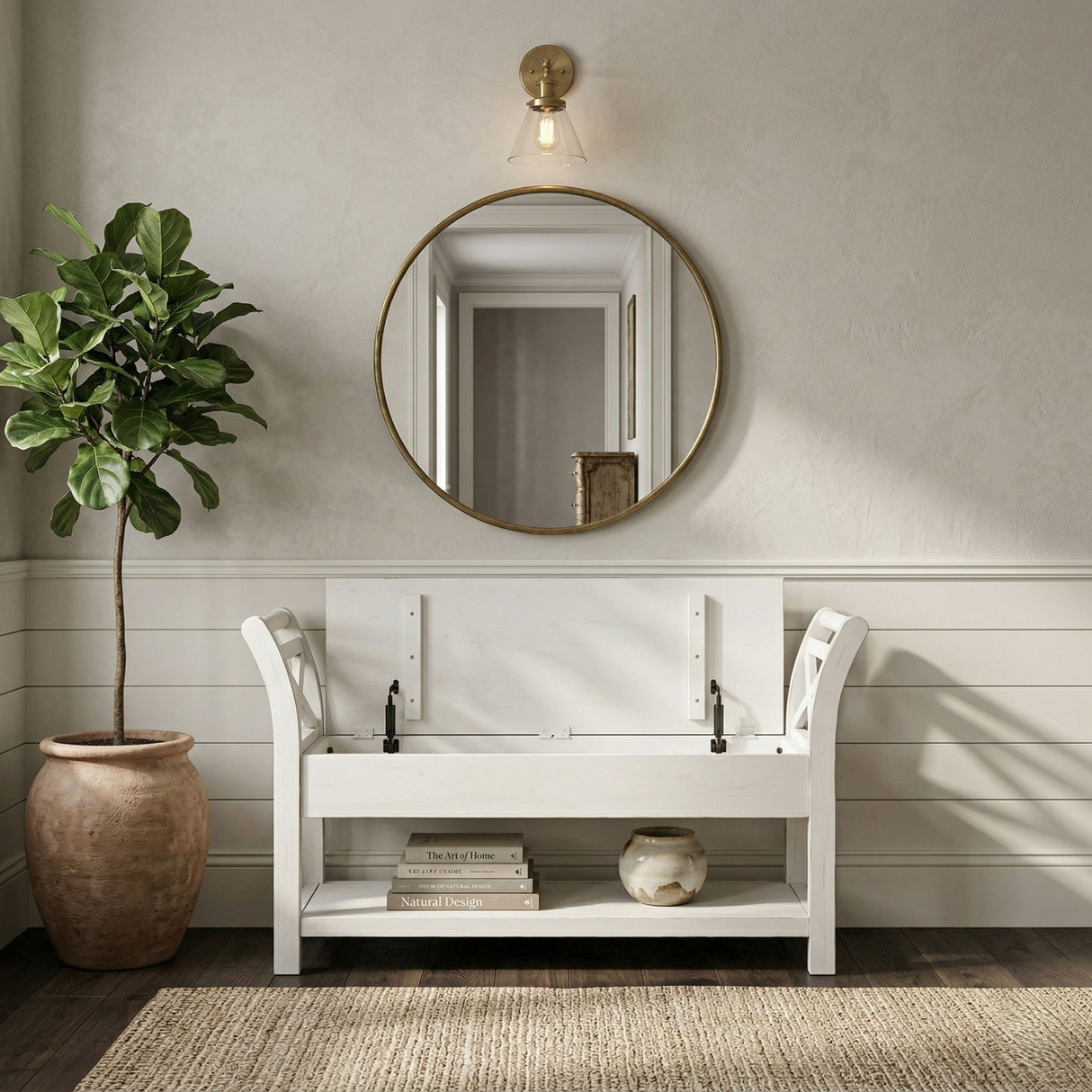 48" Accent Bench With Storage