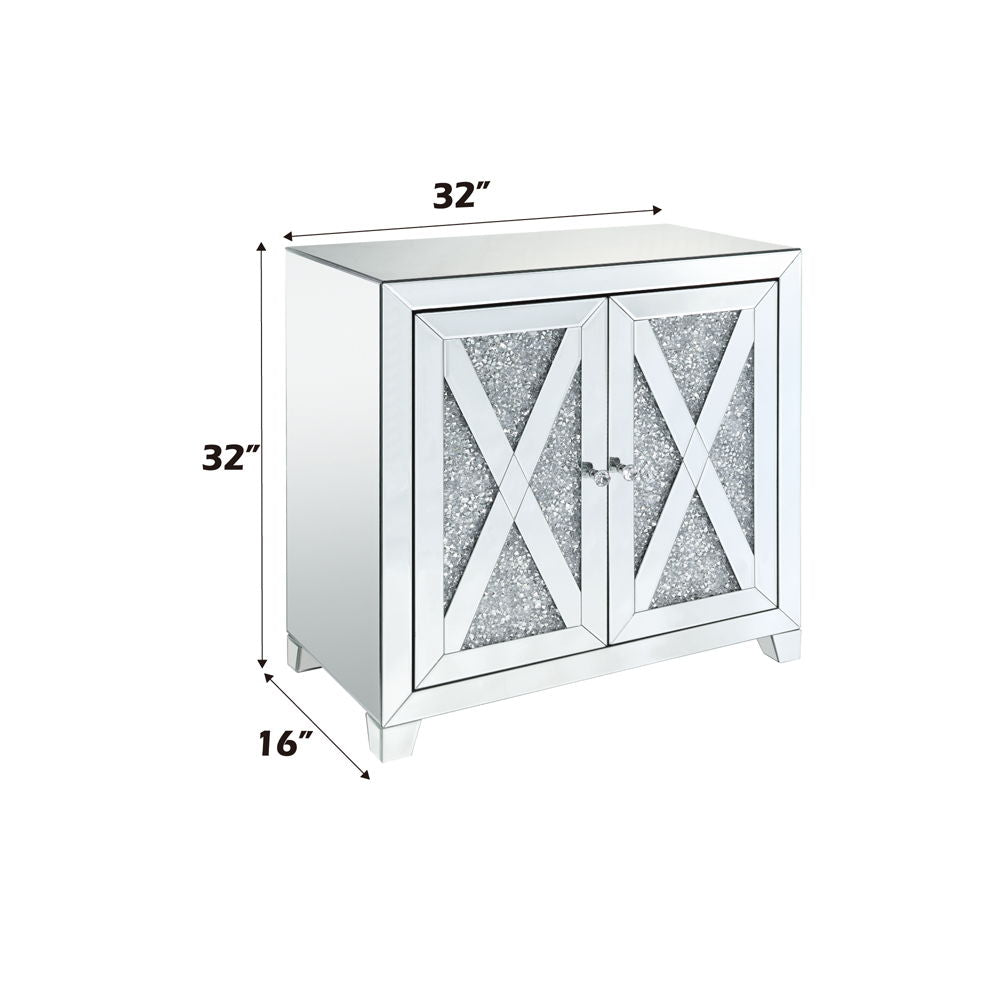 Noralie - Mesa auxiliar - Plata perla - Madera