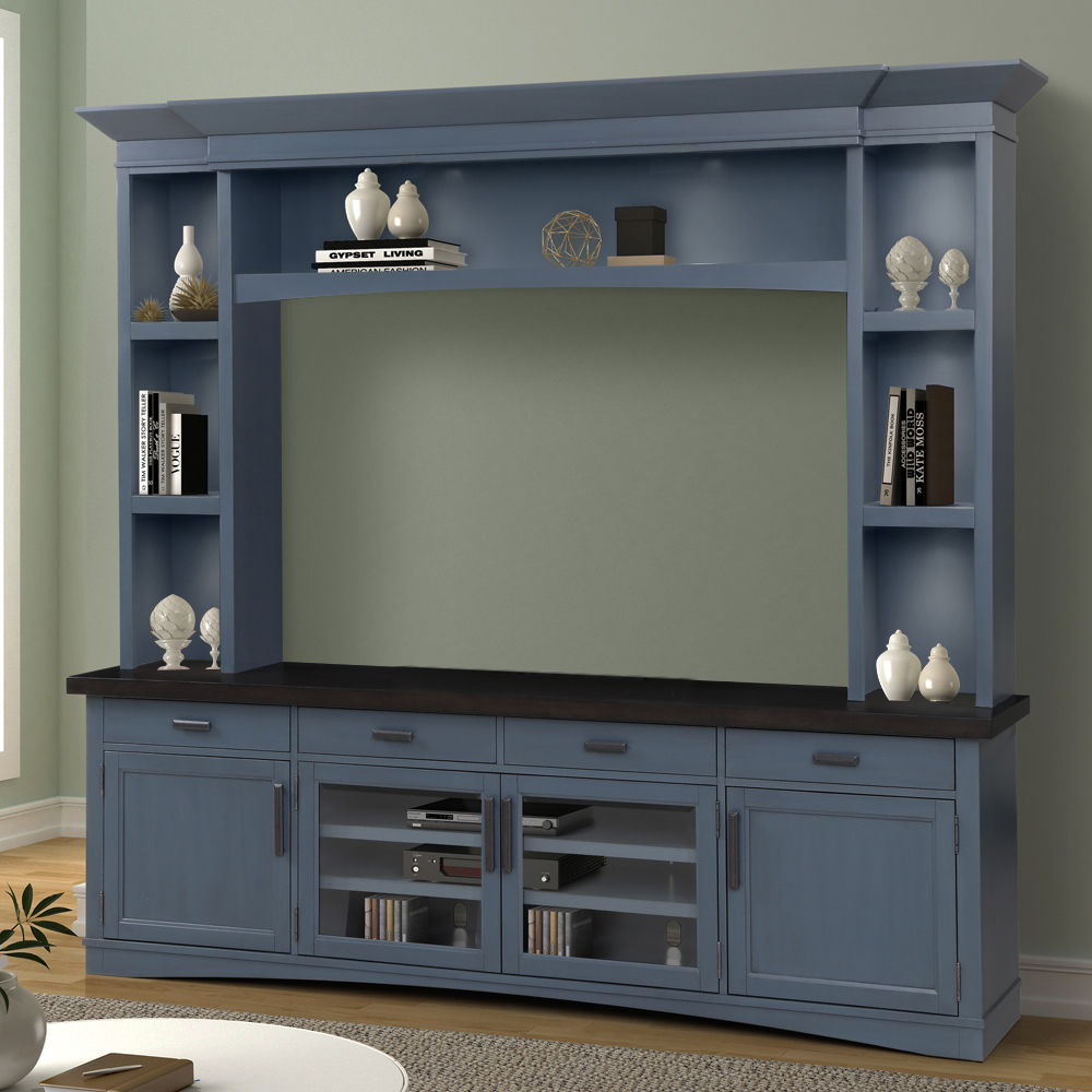 Americana Modern - TV Console with Hutch and LED Lights alternate view 7