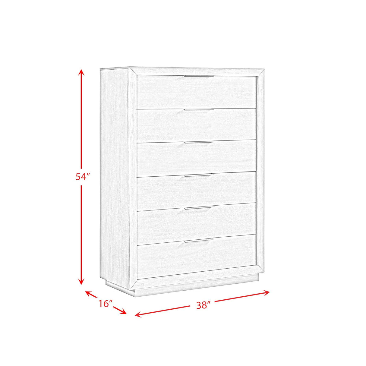 Arcadia - 6-Drawer Chest - Gray