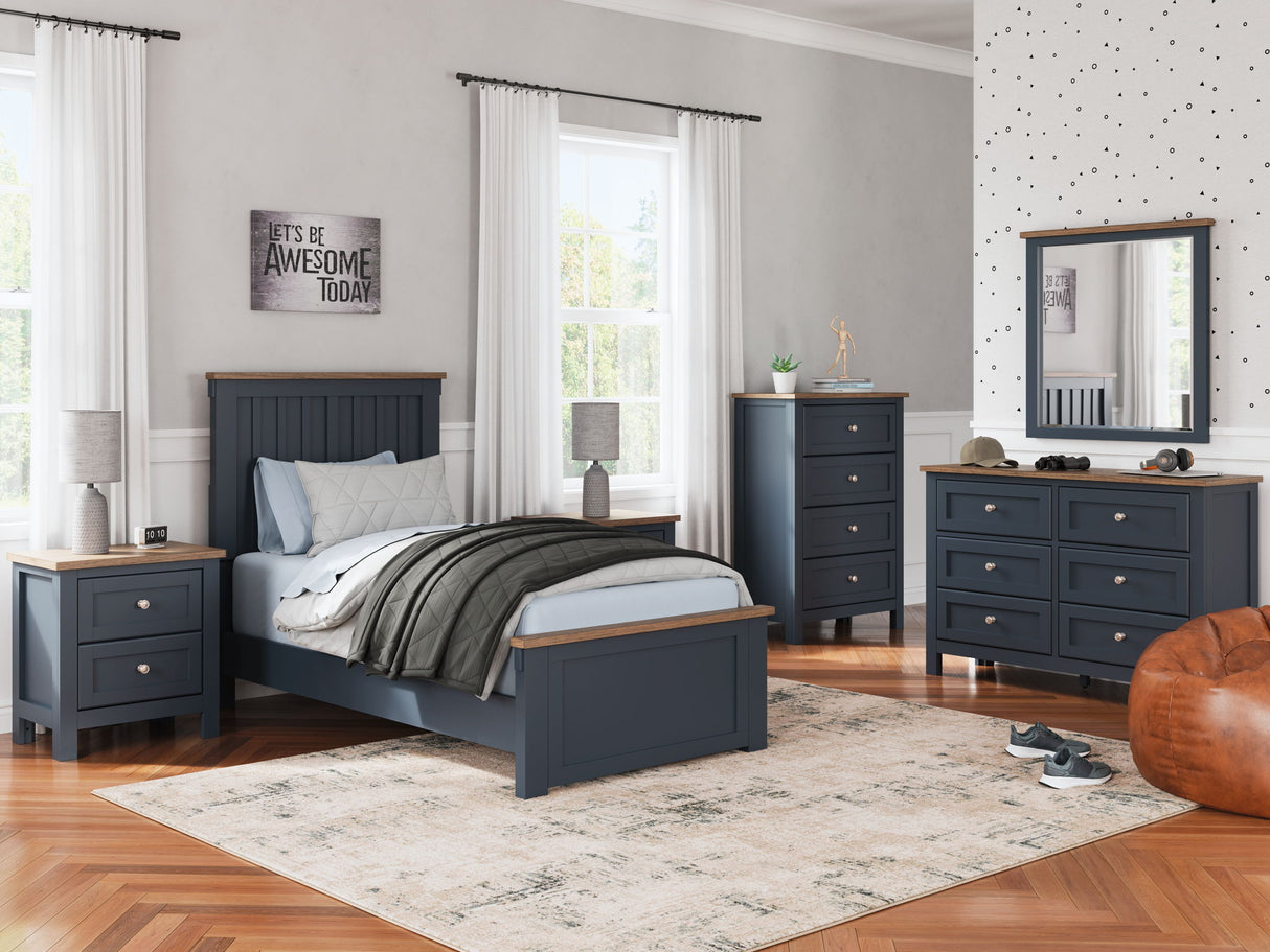 Landocken - Set de dormitorio con panel