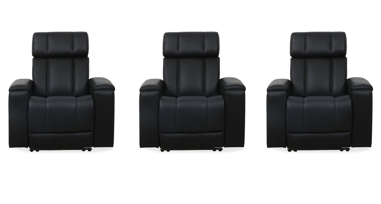 Phoenix - Zero Gravity Power 3 Seat Home Theater Seating With Immersive Audio P3