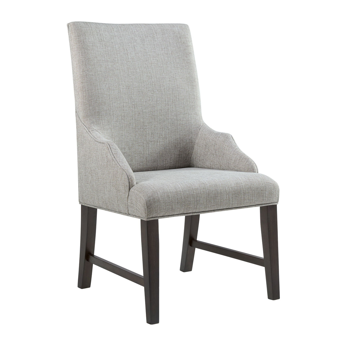Montrose - Silla de comedor tapizada (Juego de 2) - Espresso / Gris claro
