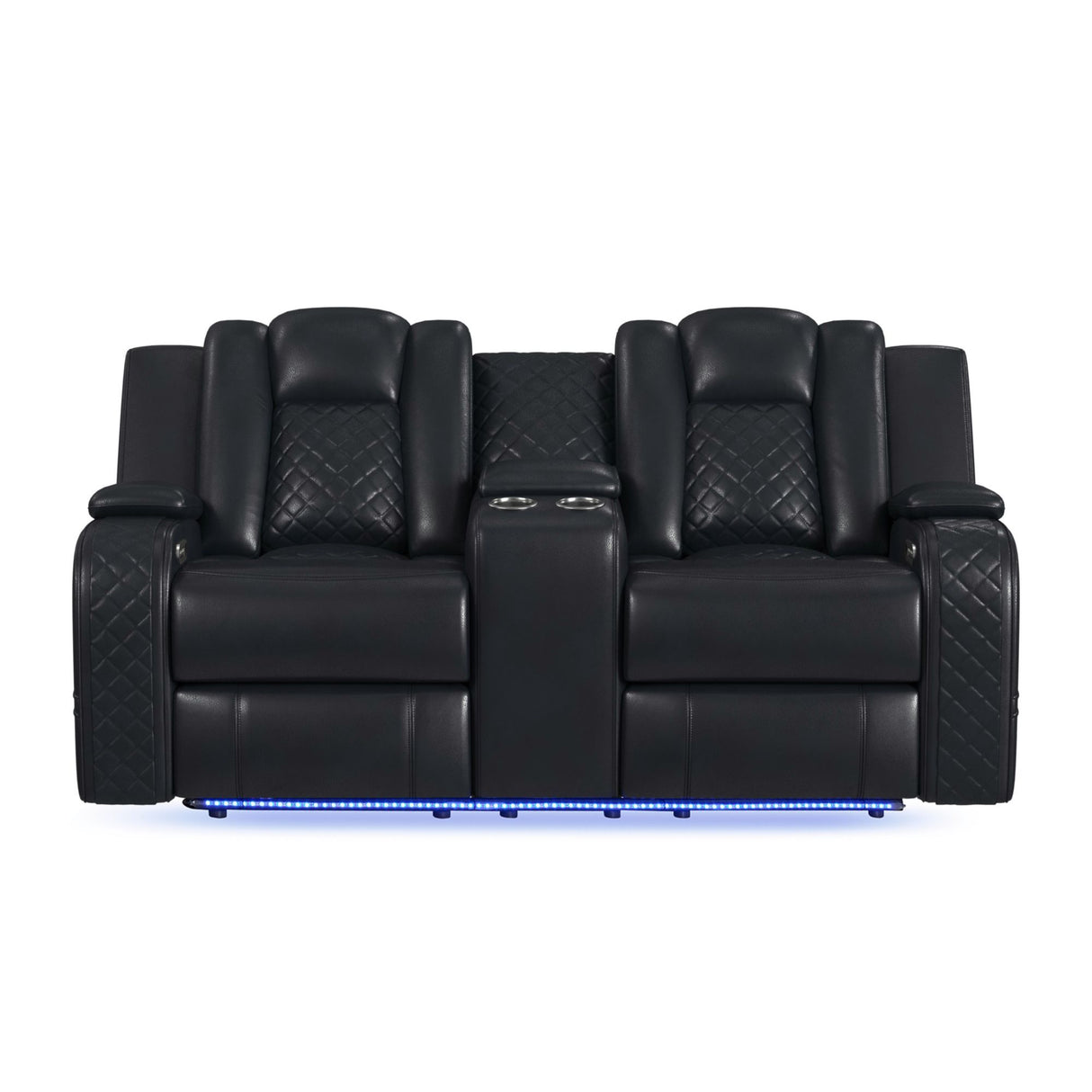 Carlo - Sofá reclinable eléctrico con reposacabezas eléctrico, consola y LED
