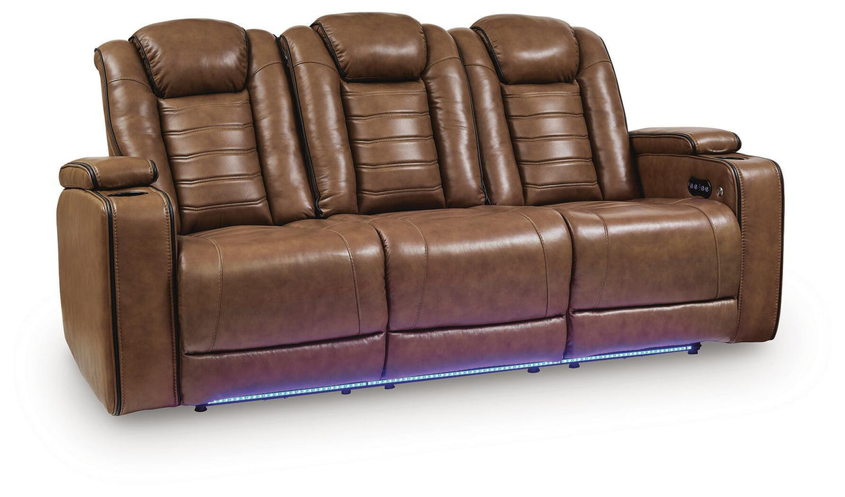 Gruaro - Sofá reclinable eléctrico con reposacabezas ajustable - Ámbar