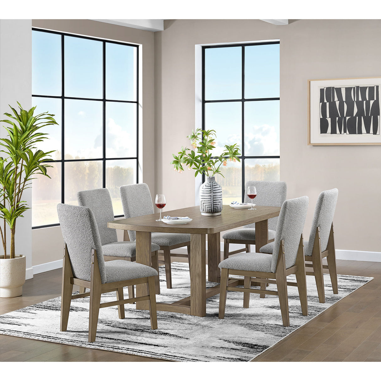 Portland - Mesa de comedor rectangular