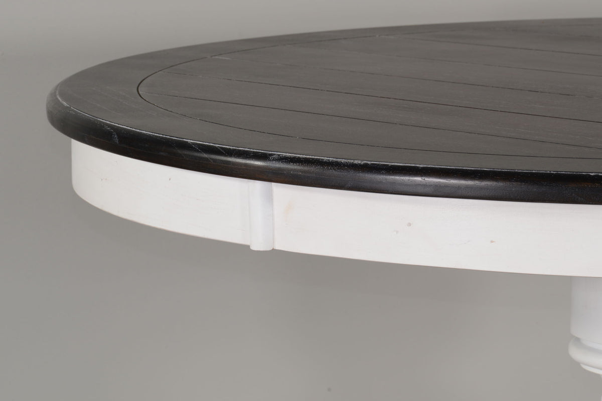 Carriage House - 30" Table - Cottage White / Europen Dark