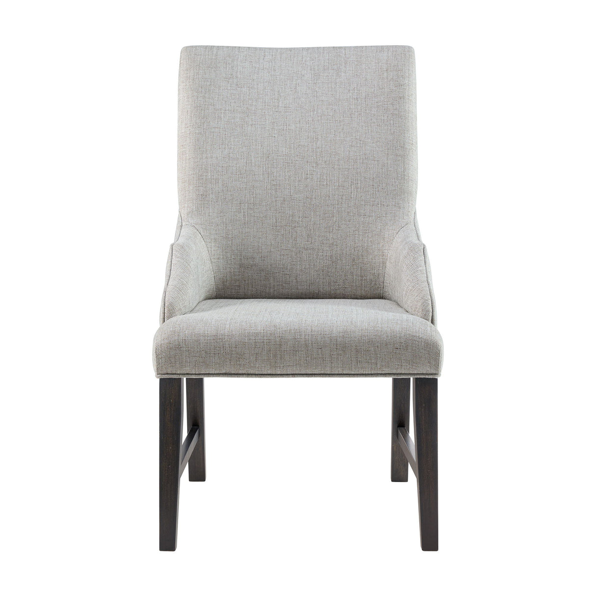 Montrose - Silla de comedor tapizada (Juego de 2) - Espresso / Gris claro