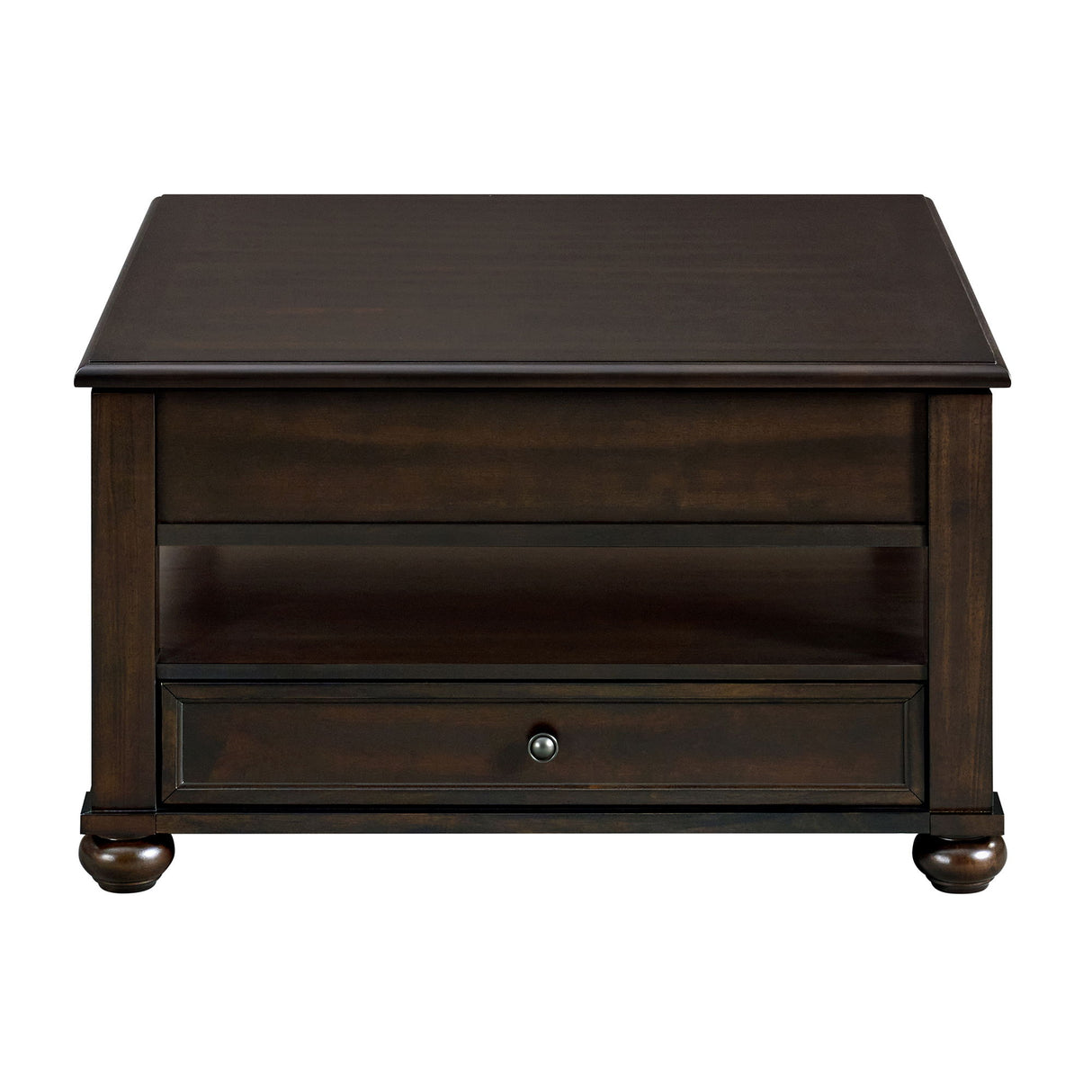 Wagner - Mesa de centro con tapa elevable y ruedas