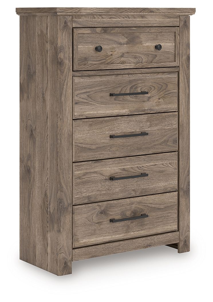 Rusticott - Five Drawer Chest - Brown