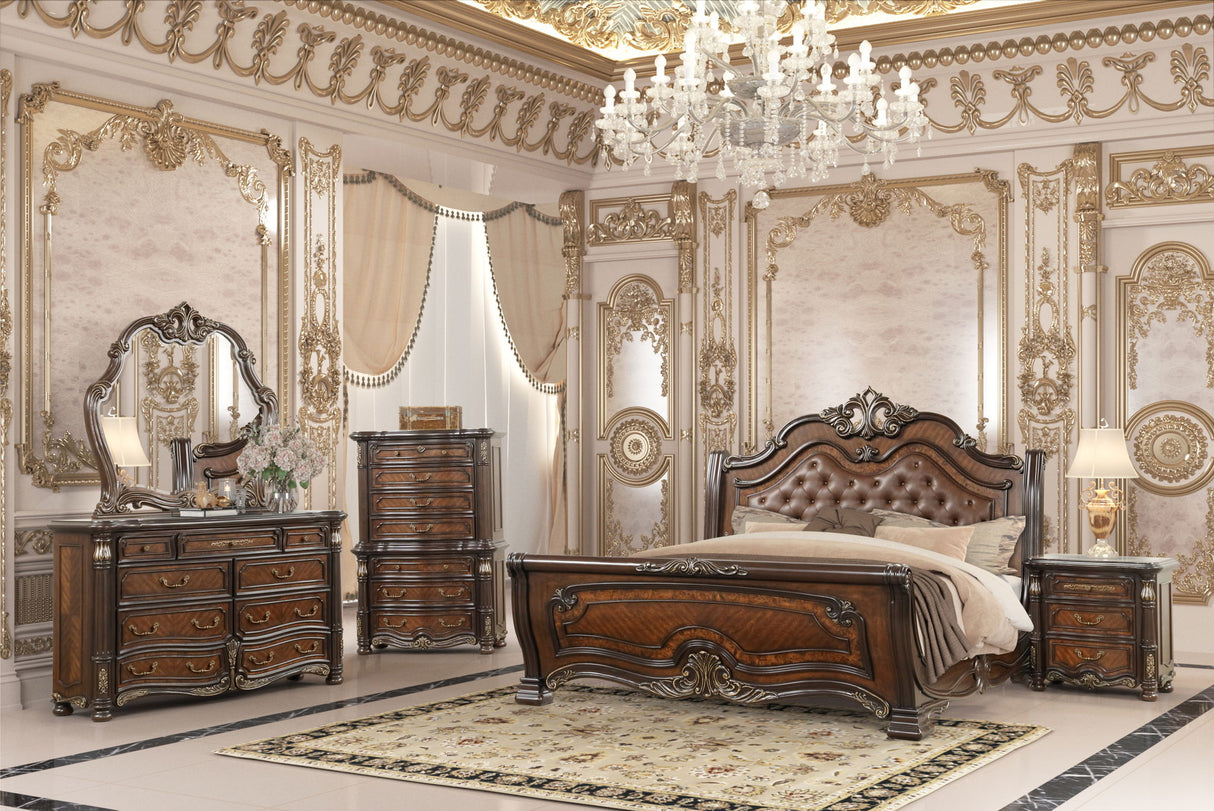 Bella Notte - Dresser & Mirror - Cherry