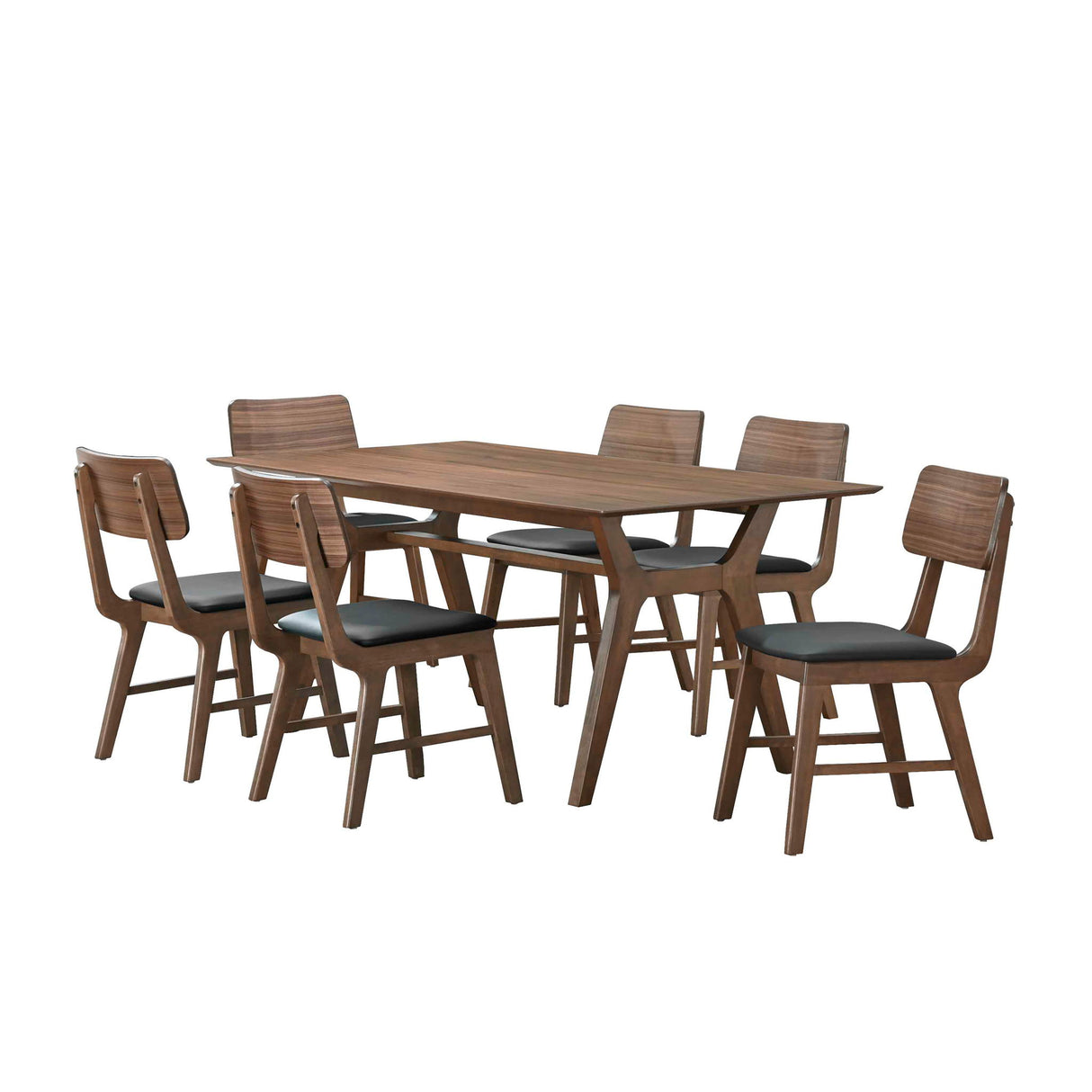Juego de comedor rectangular Thea de 70 pulgadas