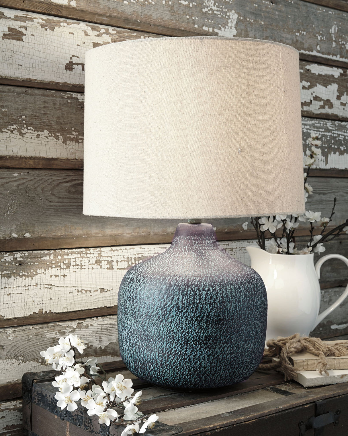 Malthace - Metal Table Lamp - Patina