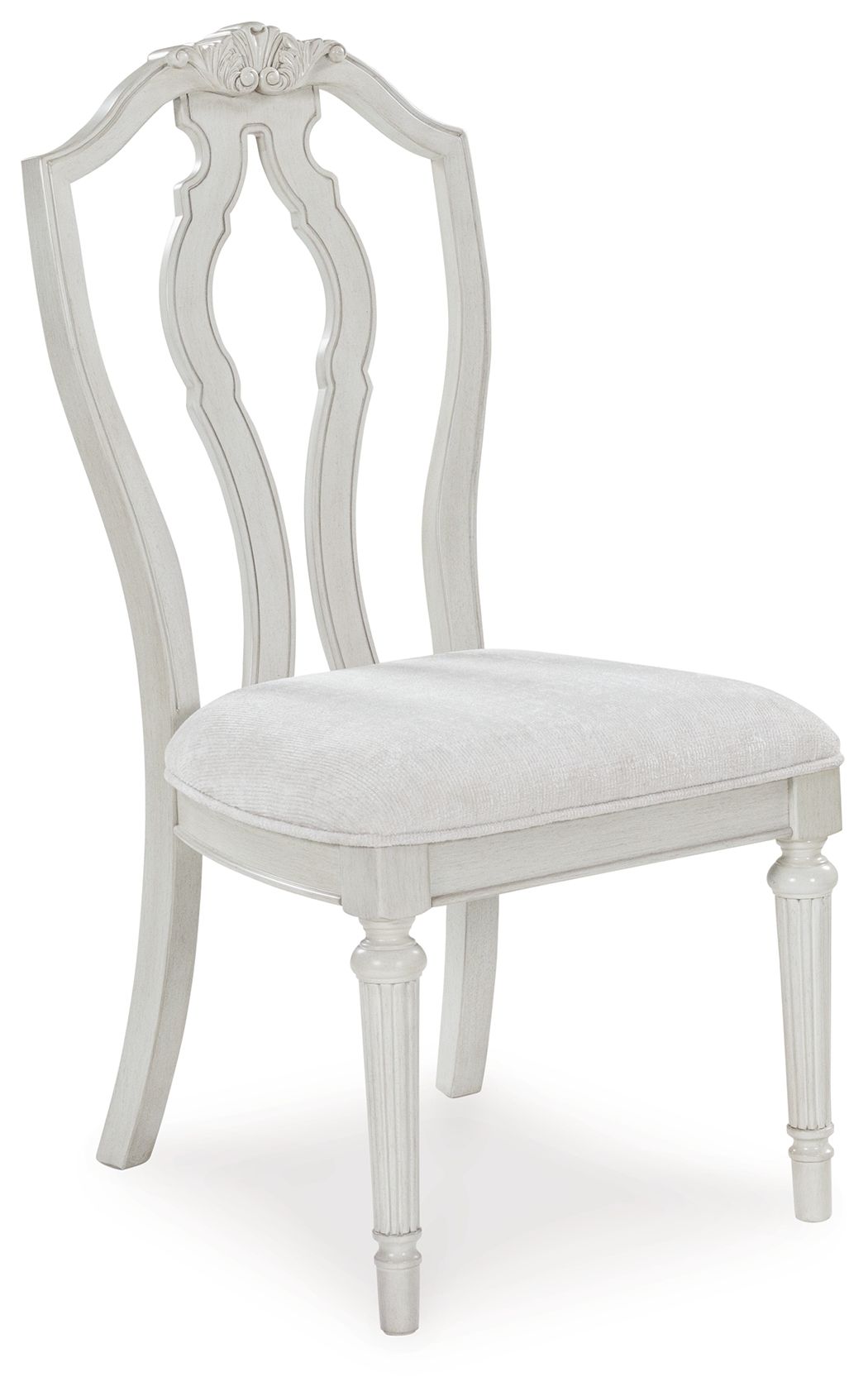 Montelaine - Silla auxiliar de comedor tapizada (juego de 2) - Blanco antiguo