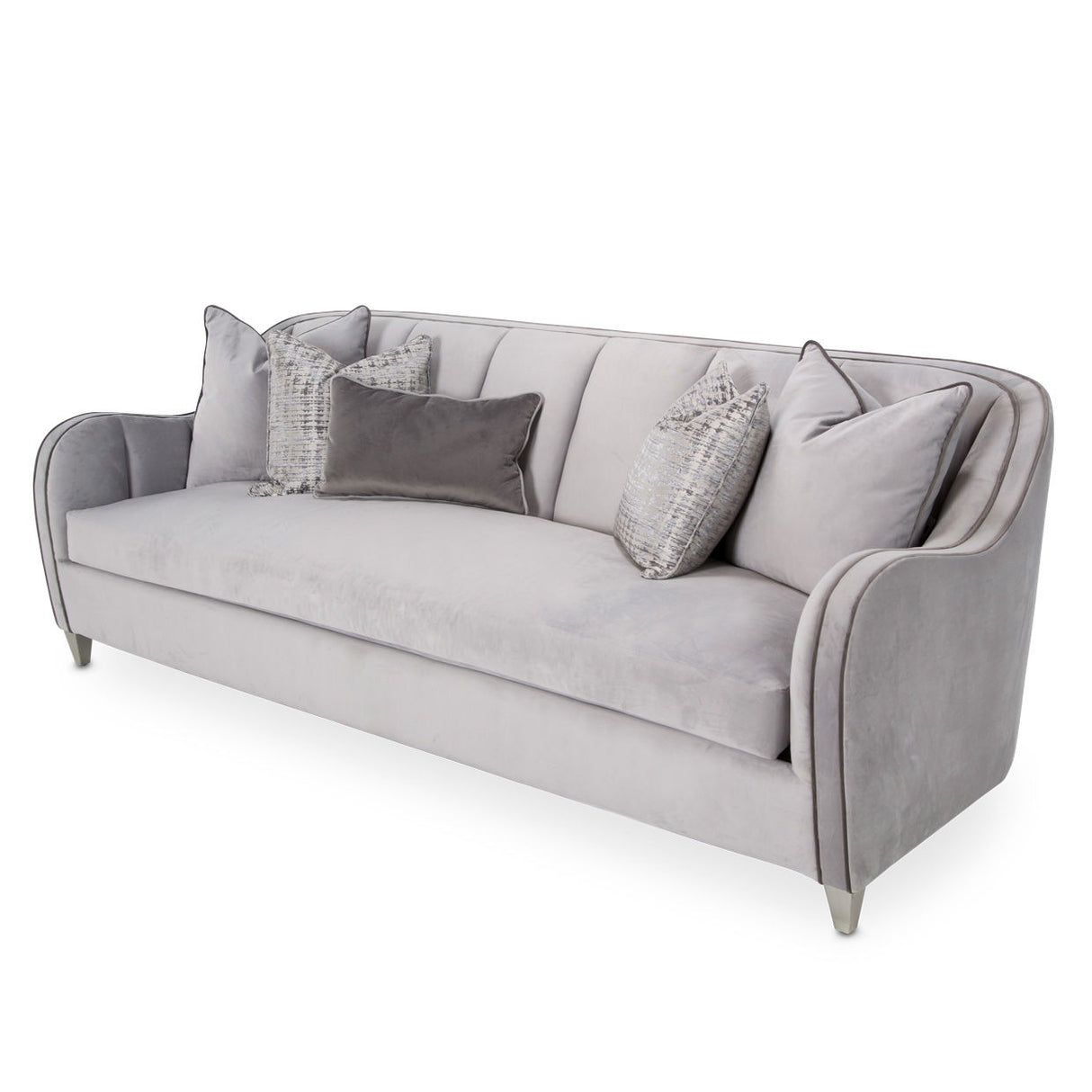 Roxbury Park - Velvet Sofa - Steel / Slate