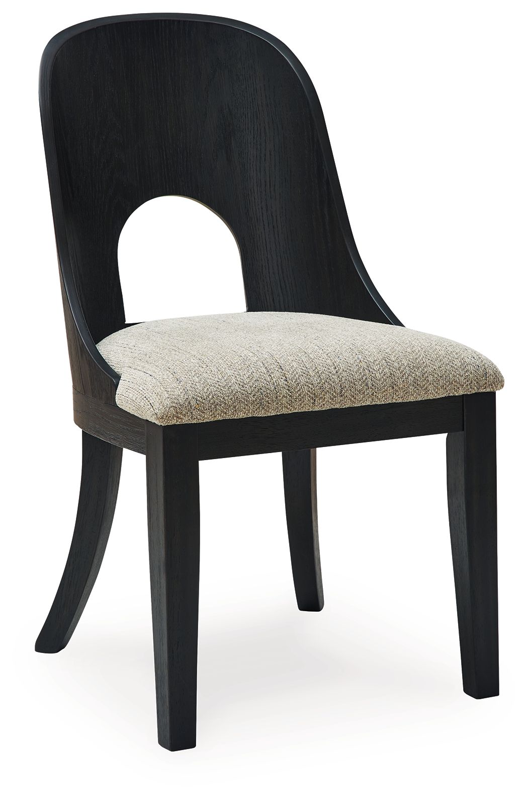 Rowanbeck - Silla de comedor tapizada (juego de 2) - Gris / Negro