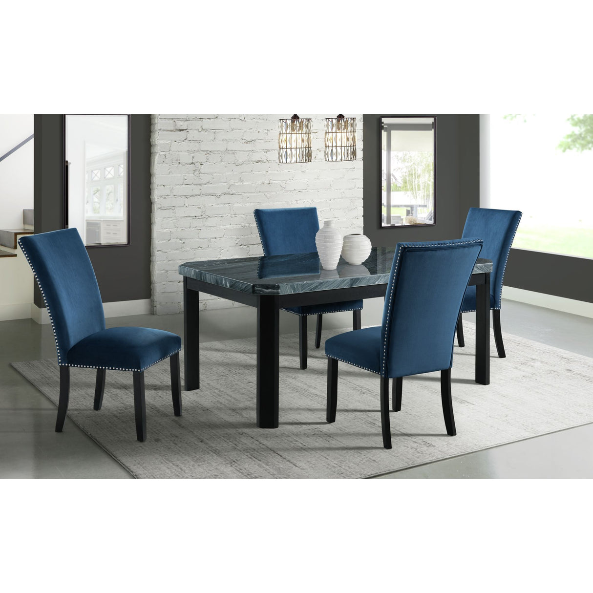 Francesca - Mesa de comedor de altura estándar - Gris