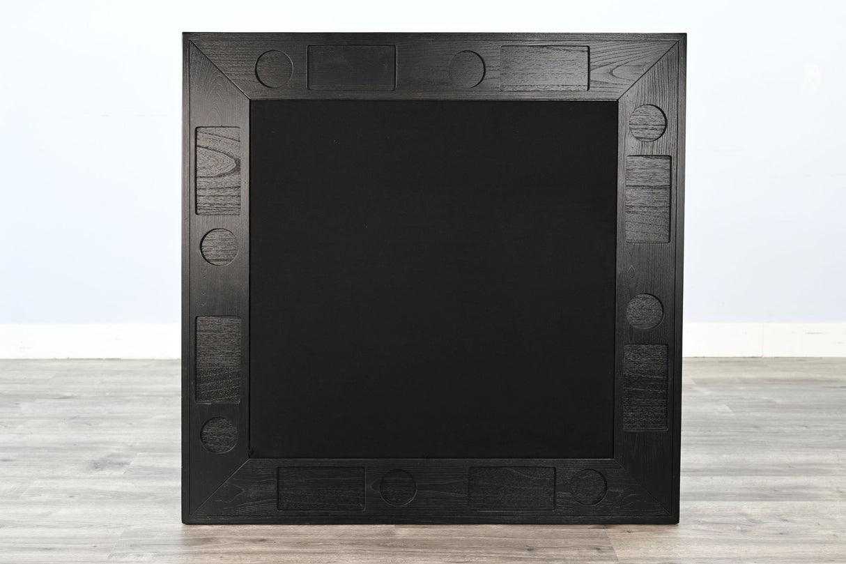 Reno - Square Poker Dining Table - Umbra Black