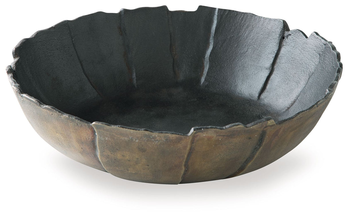 Aidman - Bowl - Black / Antique Gold Finish alternate view 4