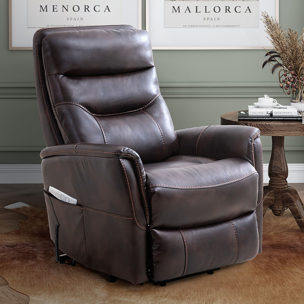 Gemini - Sillón reclinable eléctrico con reposacabezas articulado (juego de 2)