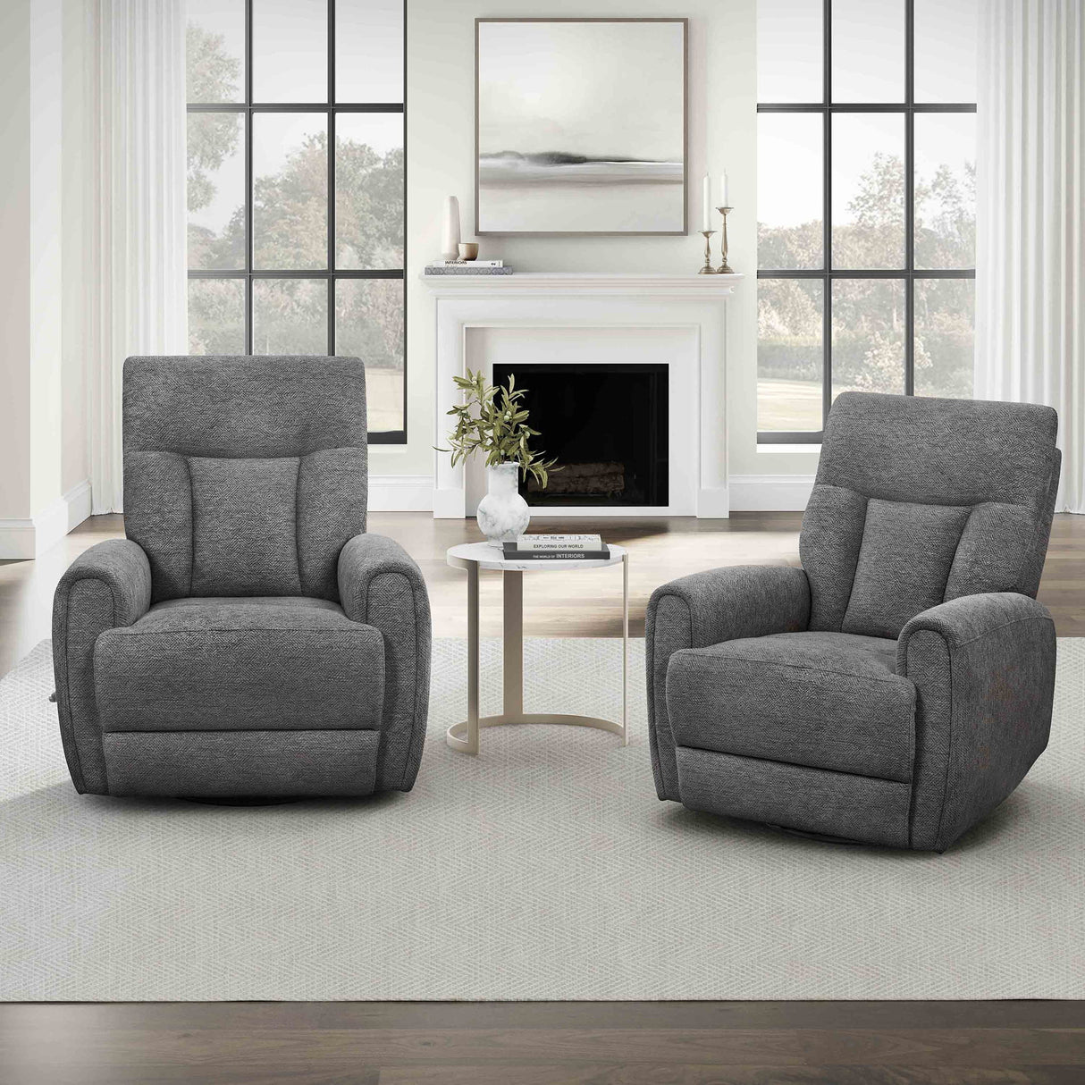 Natalia - Manual Swivel Glider Recliner (Set of 2)