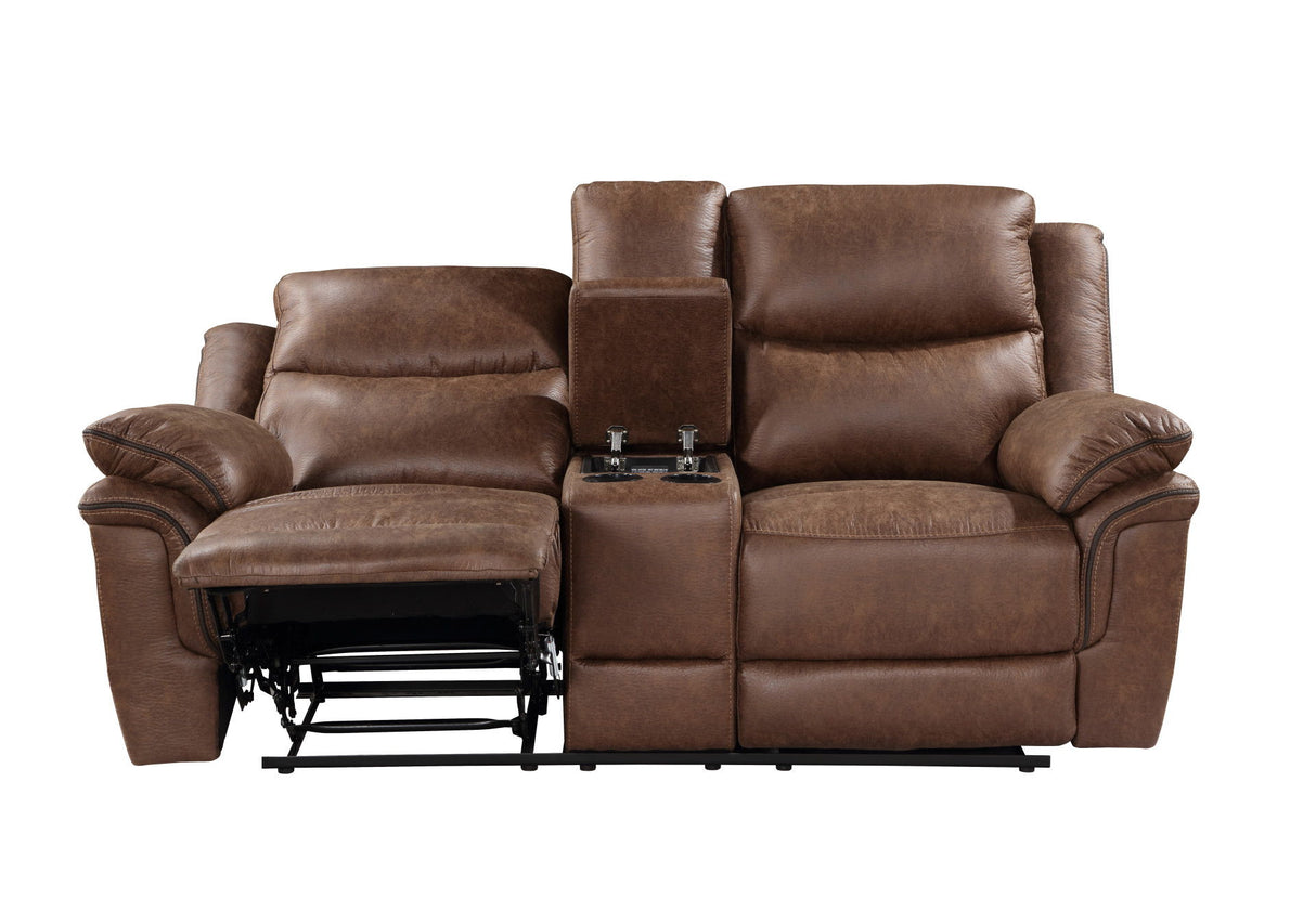 Ryland - Sofá biplaza reclinable con consola