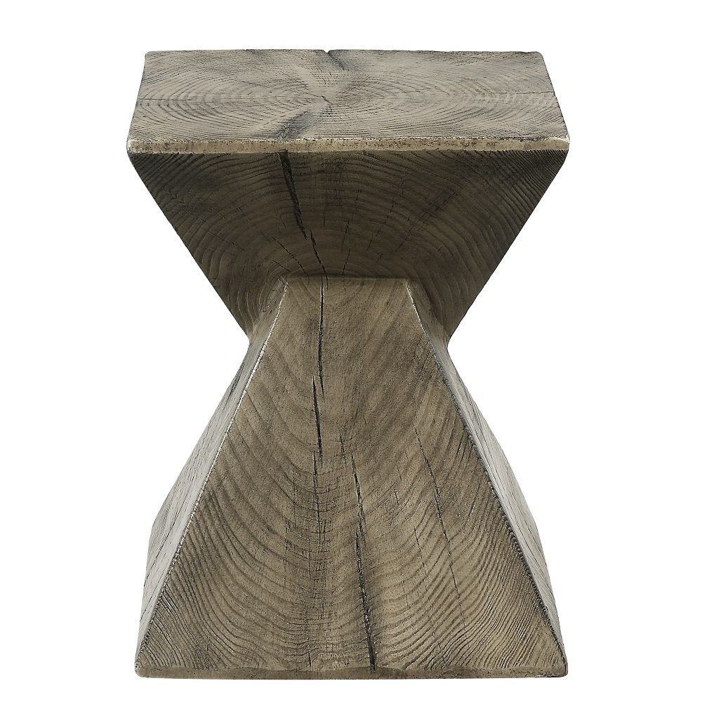 Zahi - Accent Table - Weathered Oak