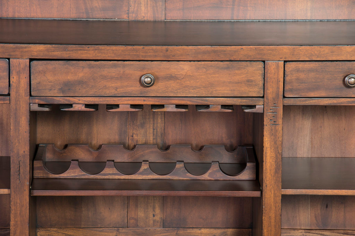Tuscany - Farmhouse Wood Home Bar - Vintage Mocha