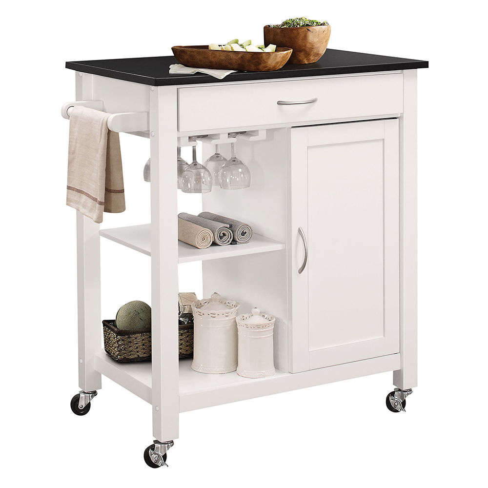Ottawa - Carrito de cocina - Negro y blanco