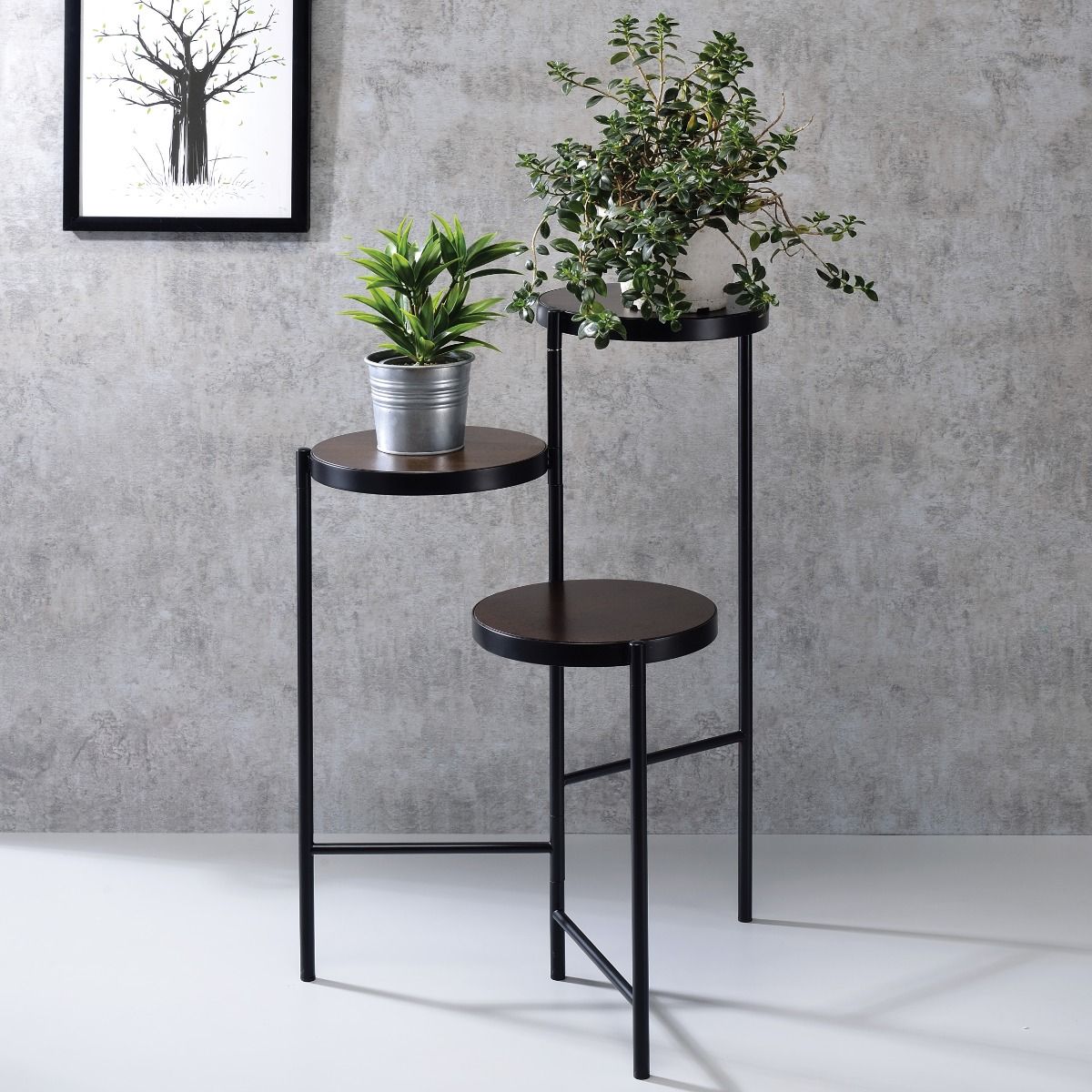 Namid - Soporte para plantas - Negro - 76,2 cm