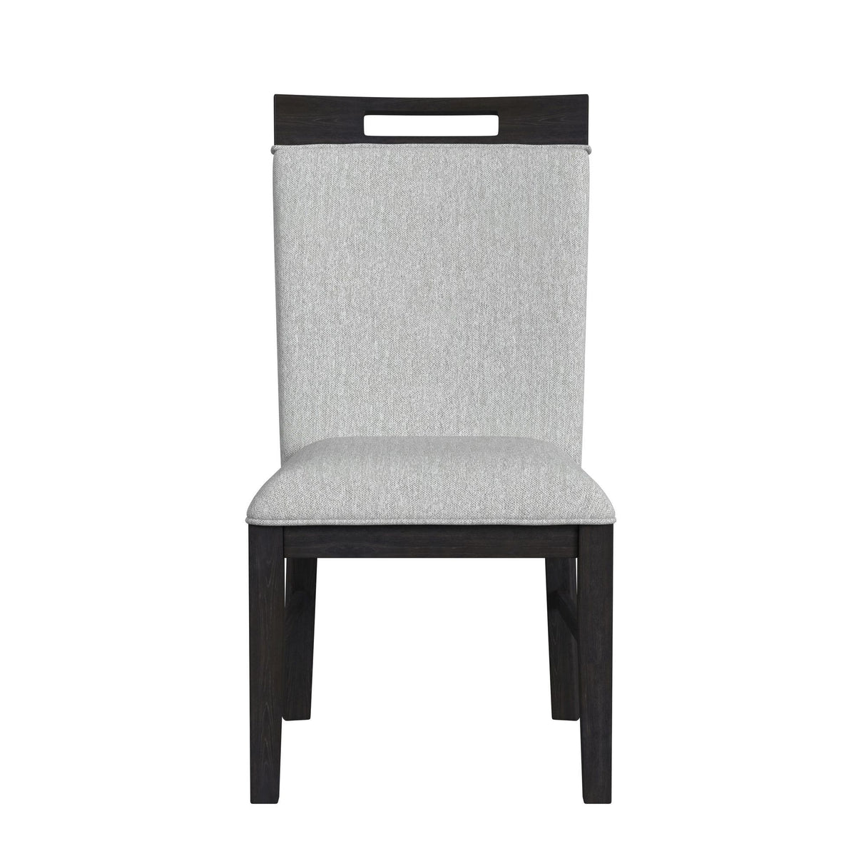 Transcend - Silla de comedor con tela (juego de 2) - Carbón y gris claro