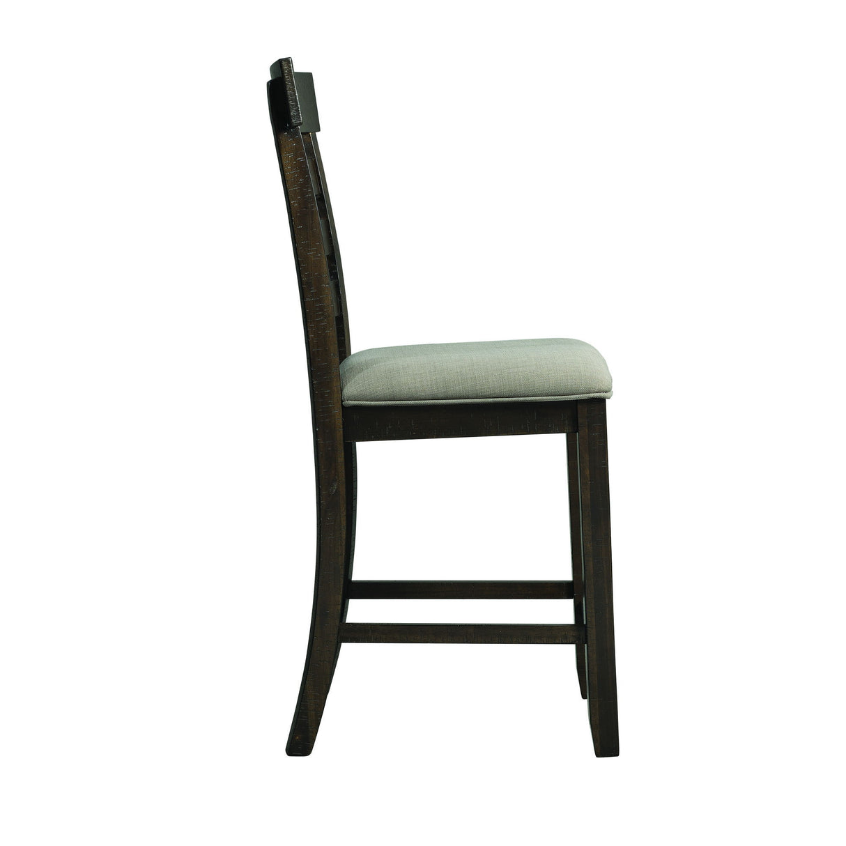 Colorado - Silla de comedor auxiliar con asiento acolchado (juego de 2) - Carbón