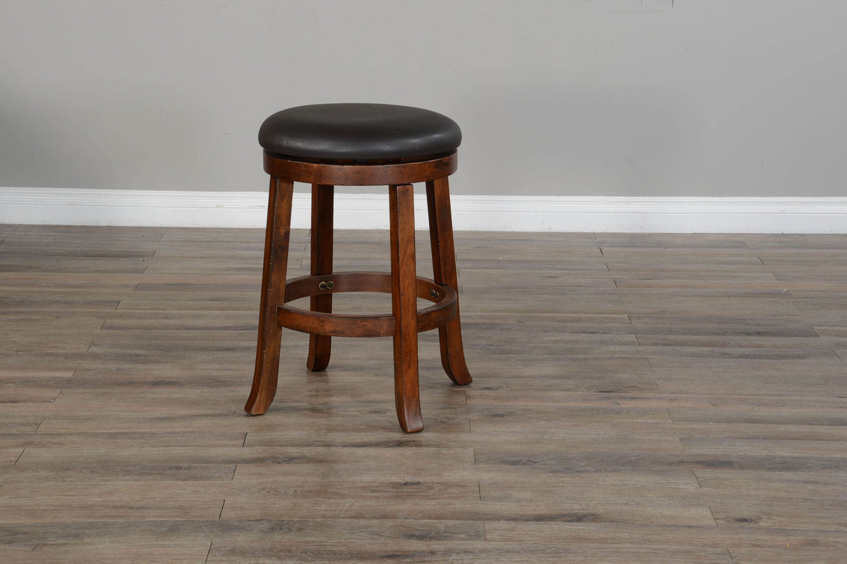 Tuscany - 24" Swivel Stool With Cushion Seat - Vintage Mocha / Black