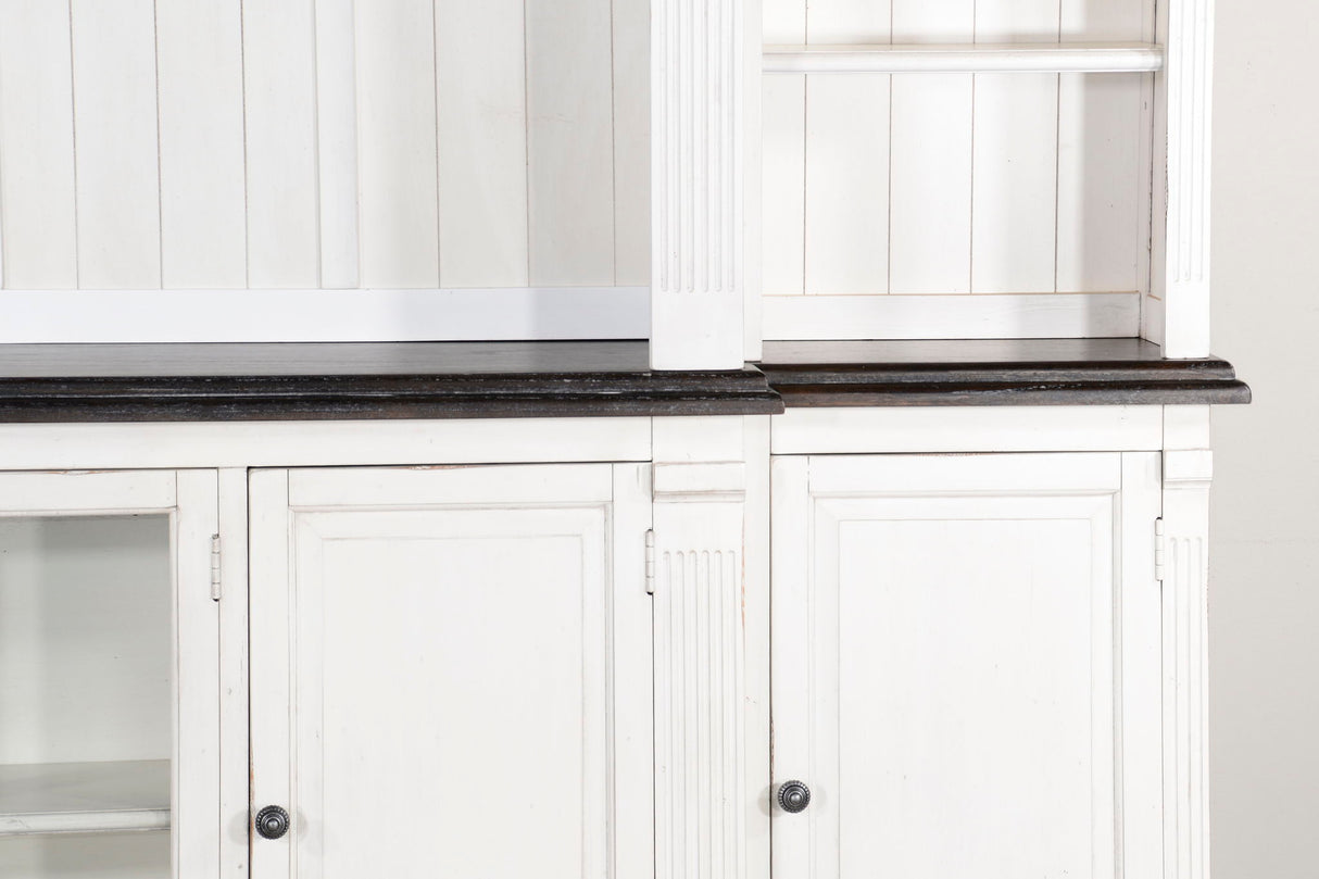 Carriage House - Entertainment Wall - Cottage White / Europen Dark