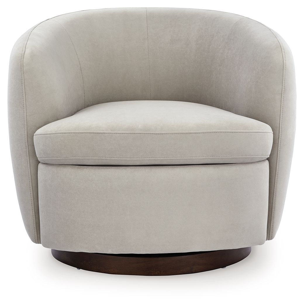Annbury - Swivel Accent Chair - Light Beige alternate view 2
