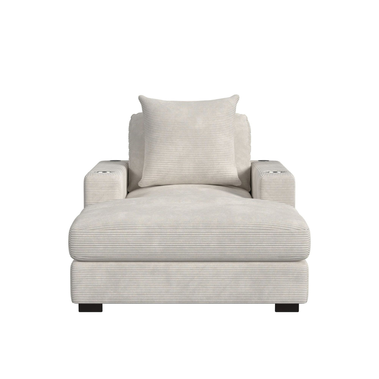 Arizona - Chaise With 1 Pillow 20", 2 Cupholders And 2 USB