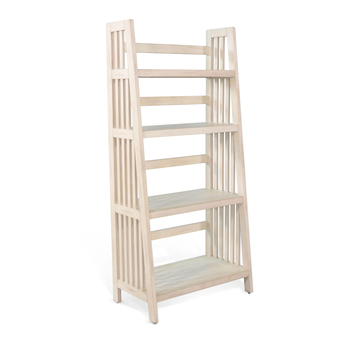 60" Folding Bookcase - White